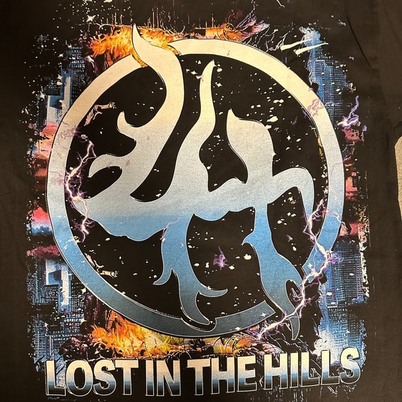 Lost Hills Liberty Black Graphic T-Shirt with Skeleton Design New - Picture 5 of 5